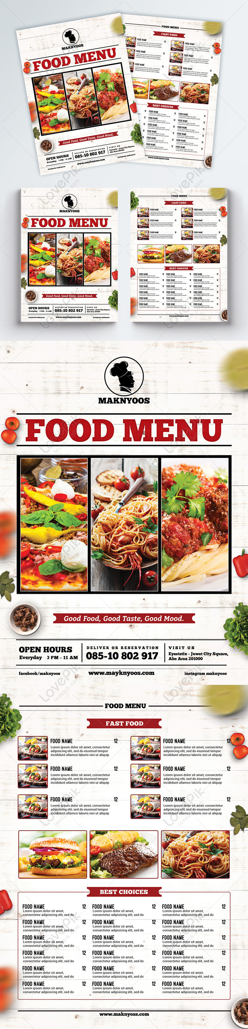 White wood background restaurant food menu template image_picture free  download 