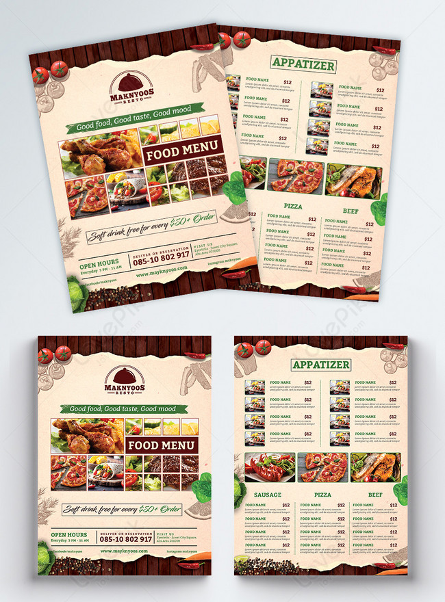 Wood And Old Paper Restaurant Food Menu Template Image Picture Free Download Lovepik Com