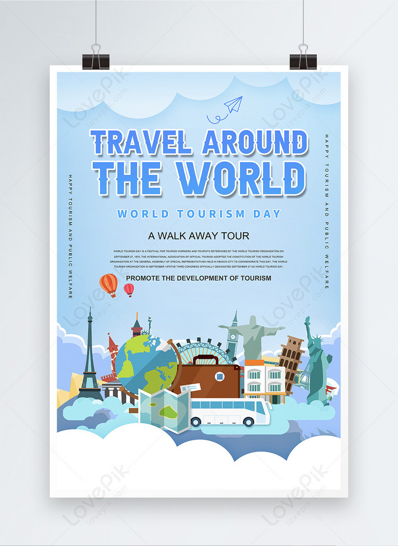 Best Travel Around The World Poster Template Imagepicture Free