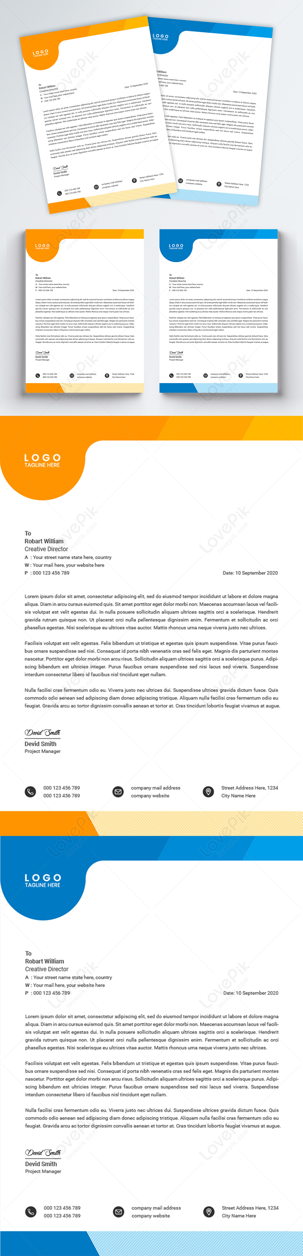 Download Colorful Corporate Business Letterhead Template Image Picture Free Download 450010744 Lovepik Com PSD Mockup Templates