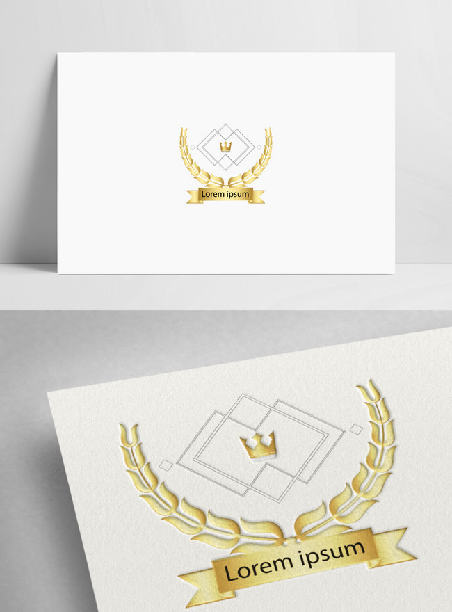 Golden Brand Logo Template, golden logo, business logo, corporate logo