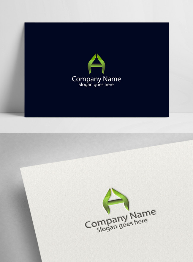 Green Letter A Company Logo Template, brand logo, brand logo, business logo