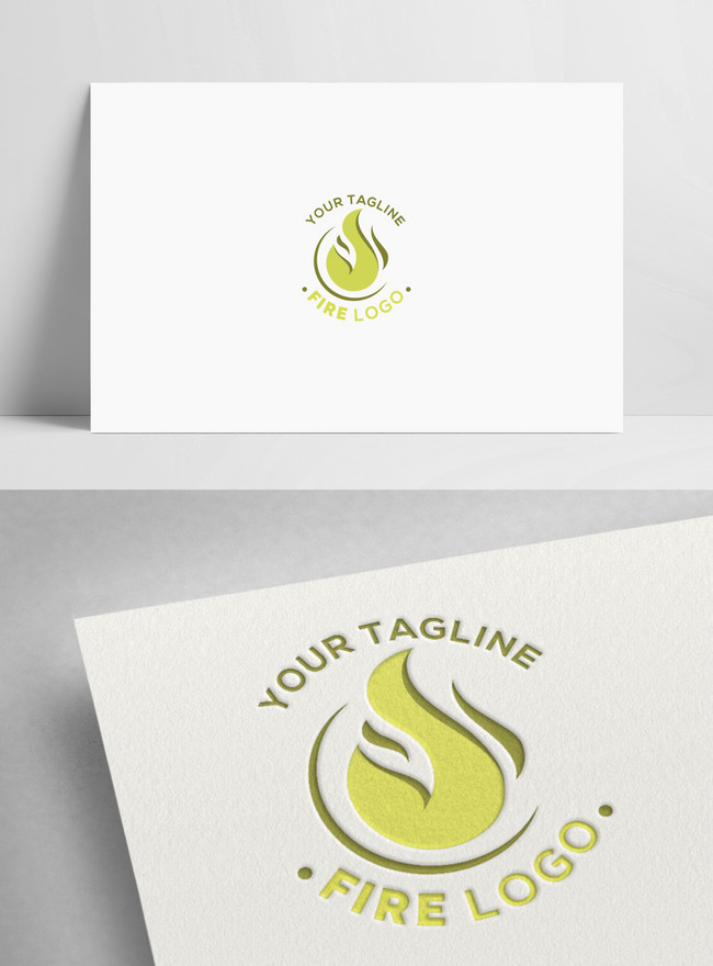 Yellow Fire Logo Template, brand logo, logo gas, yellow logo