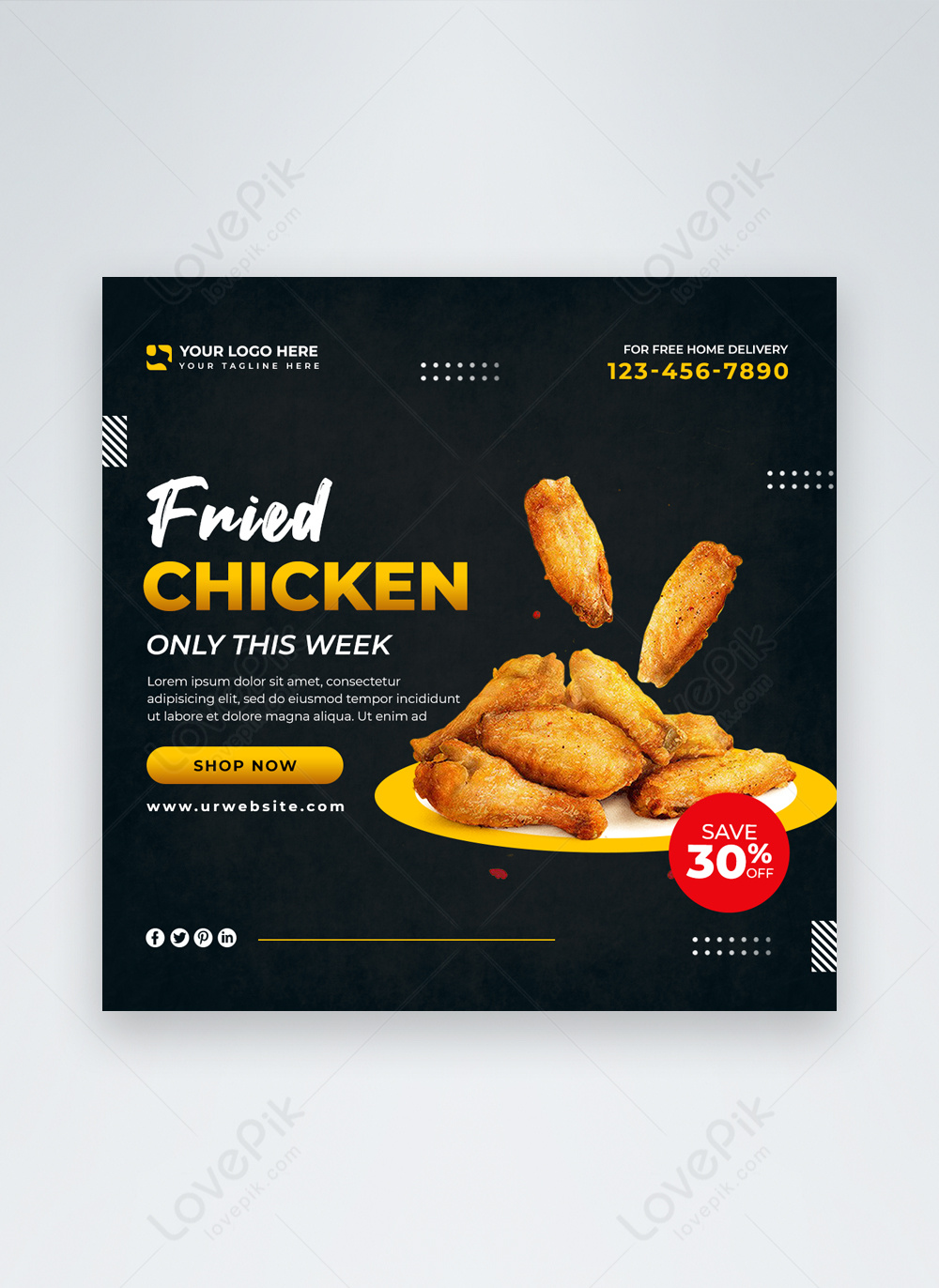 Food sale social media post template image_picture free download ...