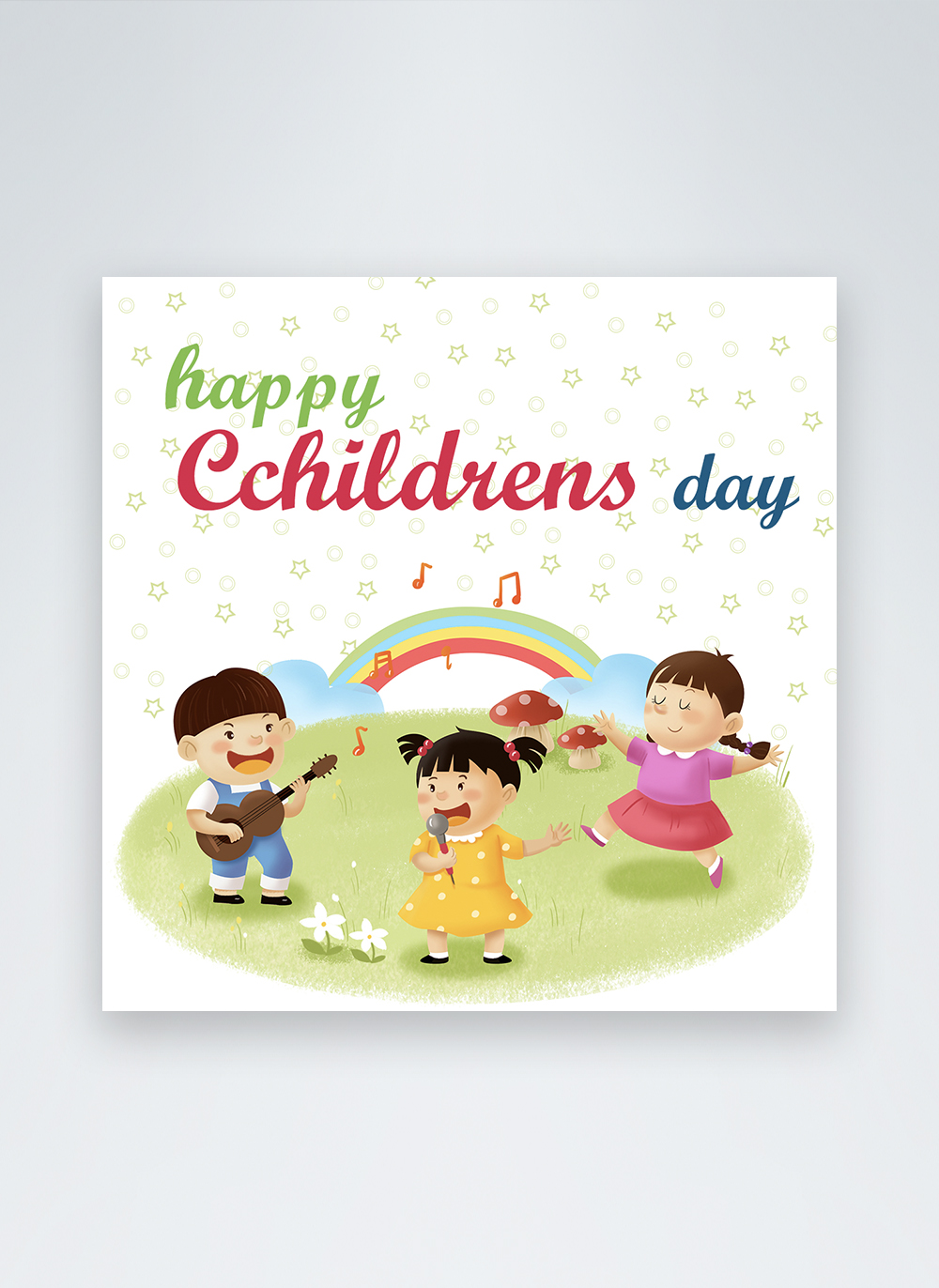 Cartoon childrens day social media post template image_picture free  download 