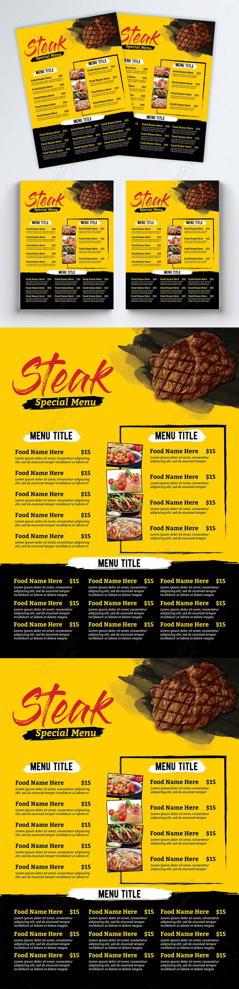 Download Yellow Color Food Menu Template Image Picture Free Download 450011443 Lovepik Com PSD Mockup Templates