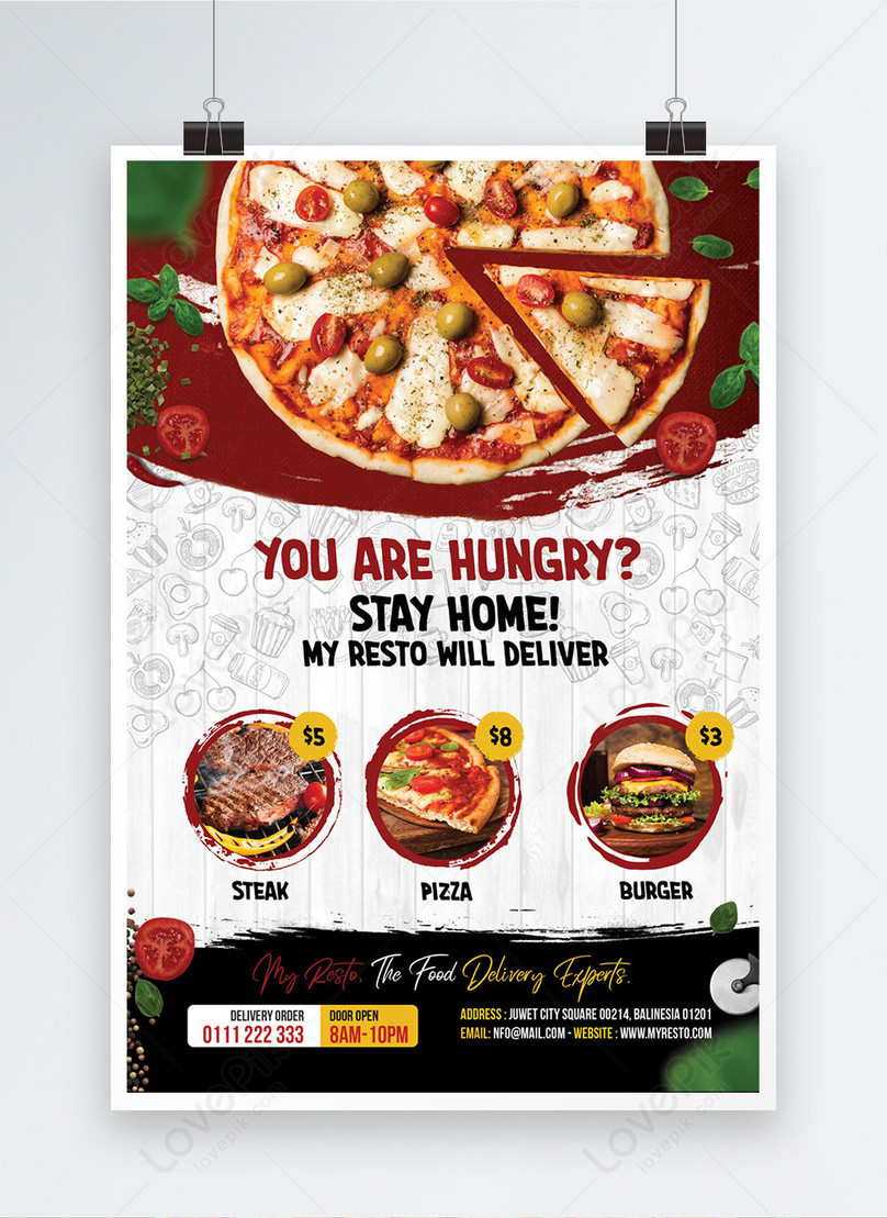 Pizza restaurant sale poster template image_picture free download With Pizza Sale Flyer Template