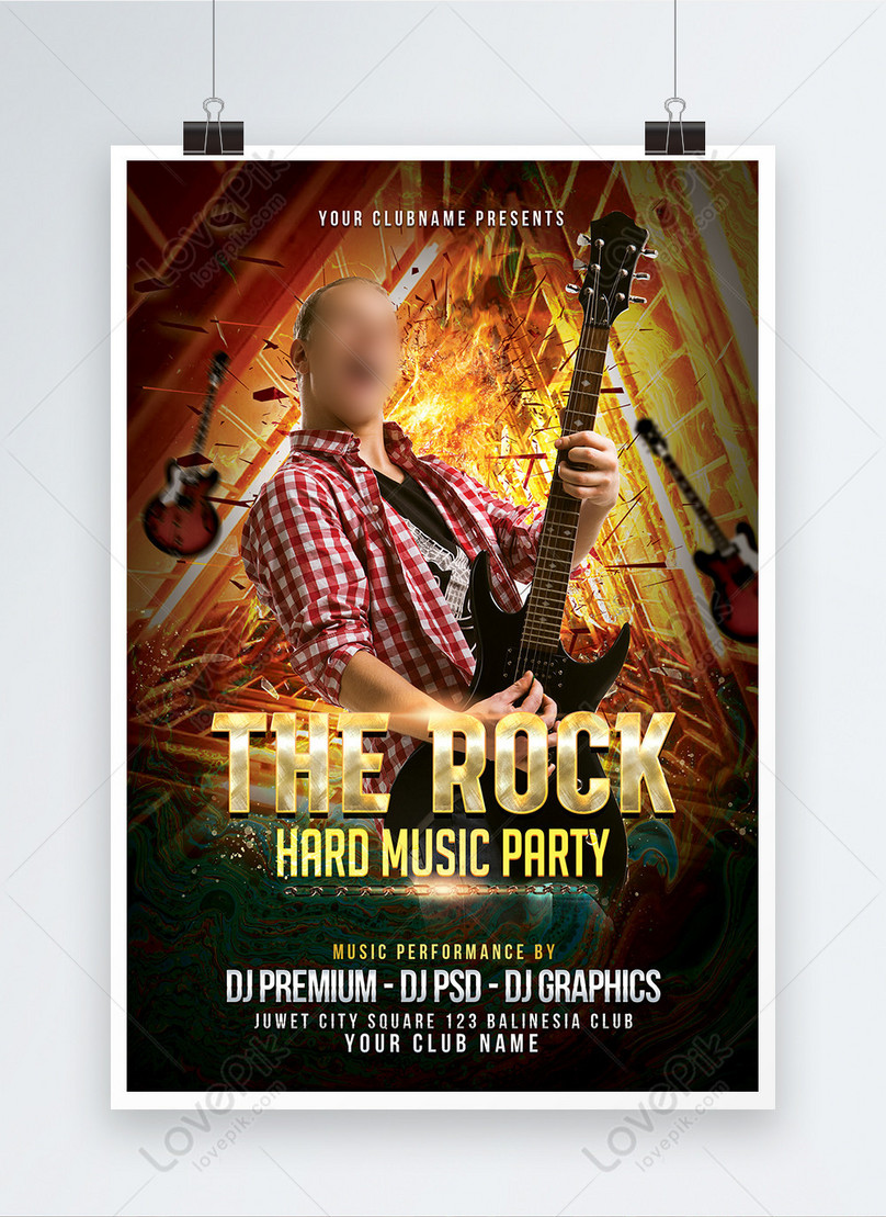 The rock music concert event poster template image_picture free Inside Concert Flyer Template Free
