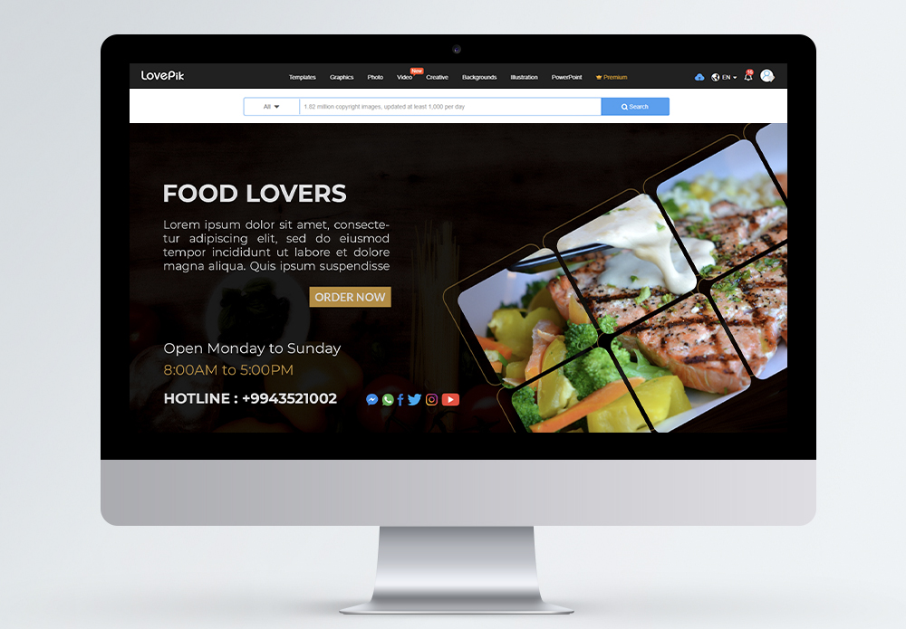 Food Website Images, HD Pictures For Free Vectors & PSD Download -  