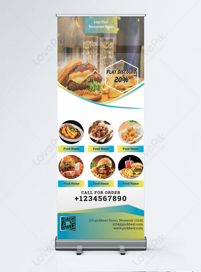 Banner Rollup Diskaun Makanan Gambar Unduh Gratis Imej 450011907 Format Ai My Lovepik Com