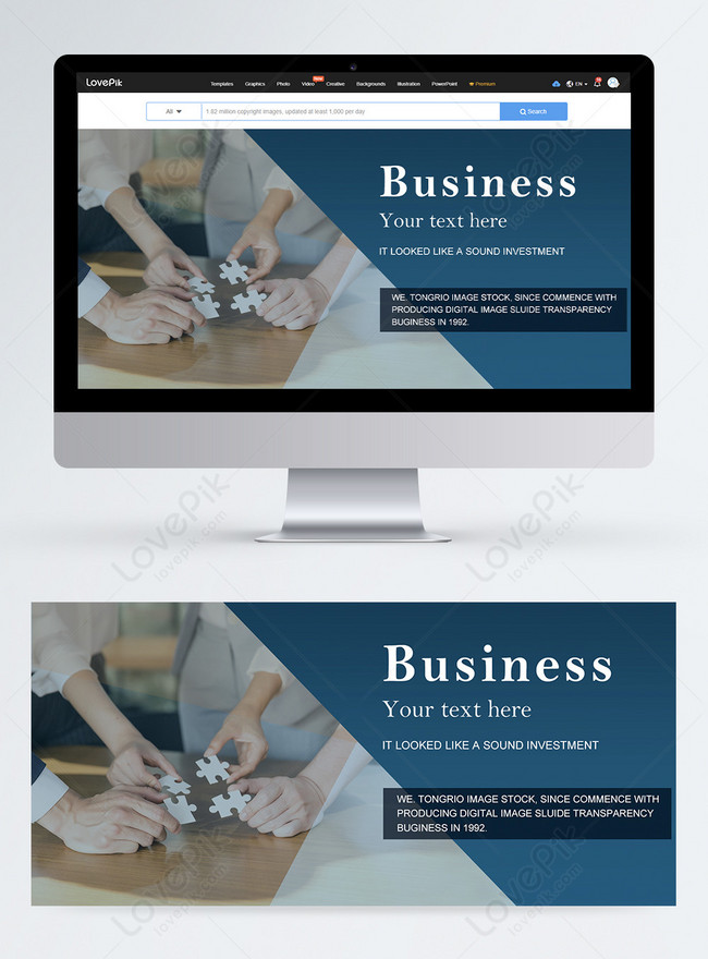 Business Cooperation Homepage Web Banner Template, banner design, homepage banner banner design, website banner banner design