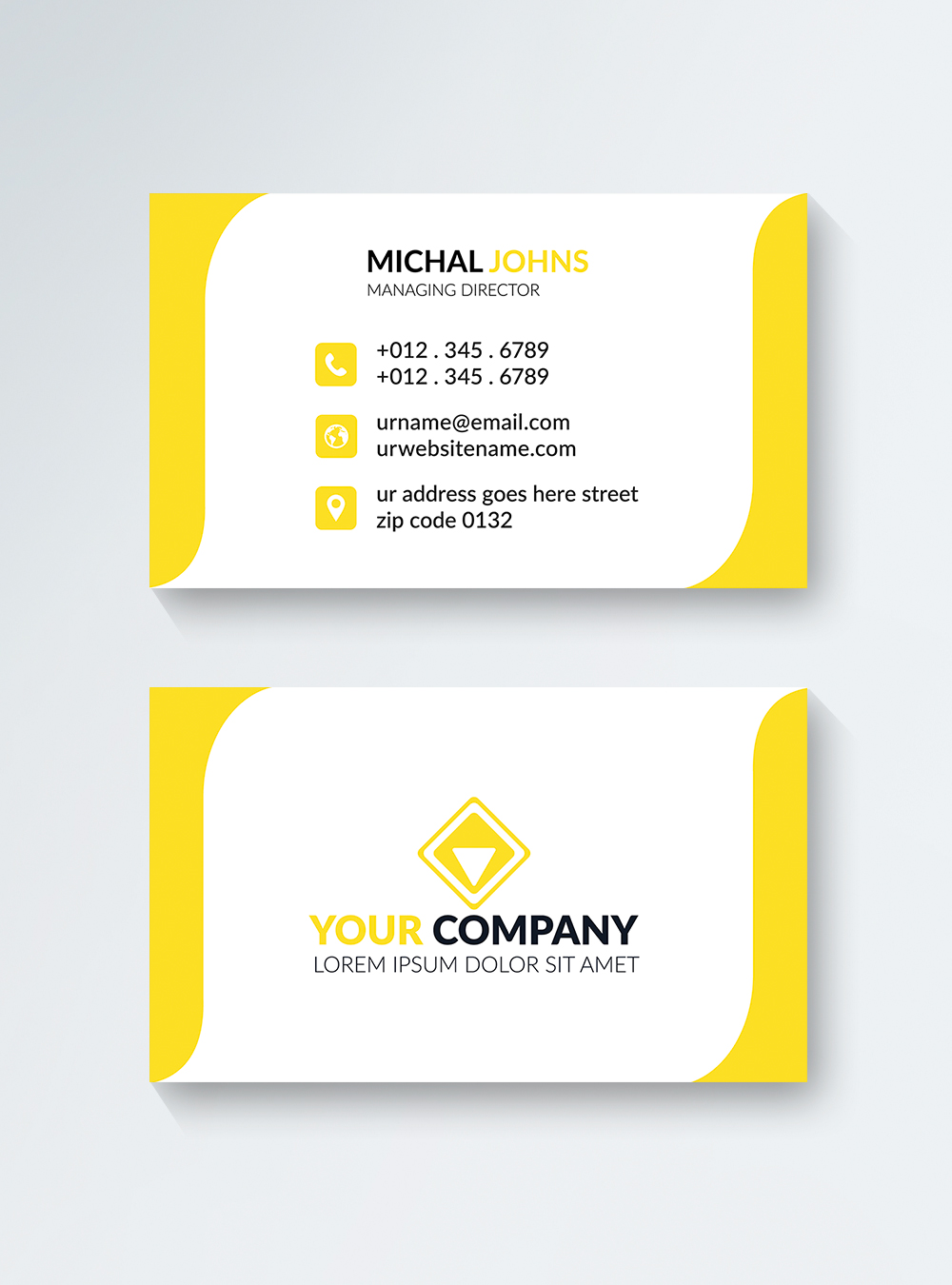 Download Yellow Simple Business Card Template Image Picture Free Download 450012555 Lovepik Com PSD Mockup Templates