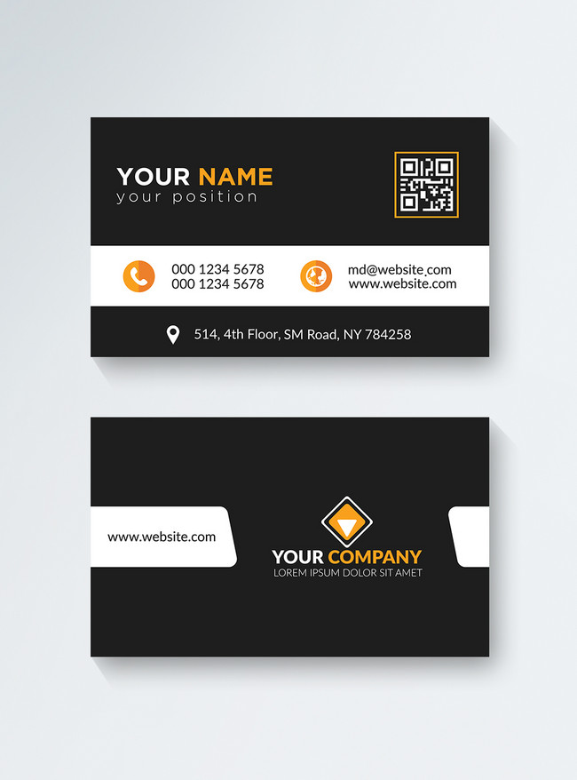 Black And White Business Card Template Image Picture Free Download 