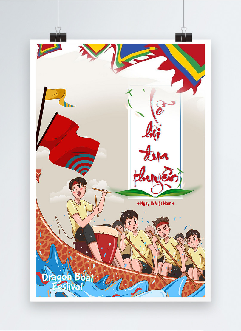 Mẫu Lễ Hội đua Thuyền Tại Việt Nam Poster Với Thiết Kế Chuyên Nghiệp