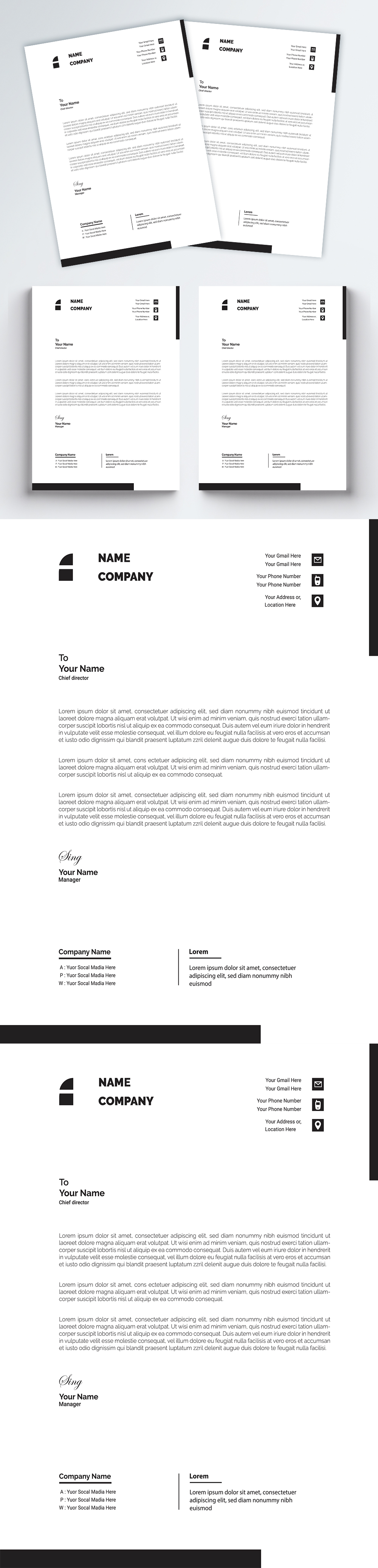 Free Printable Business Letterhead Template Templateral