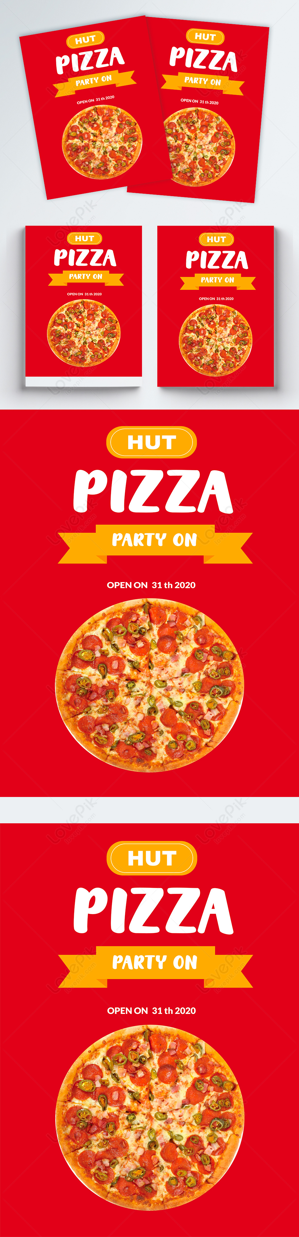 Red Pizza Promotion Flyer Template Image Picture Free Download Lovepik Com