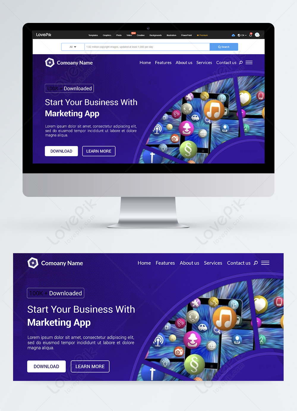 Newest Marketing App Web Homepage Banner Template Image Picture Free Download Lovepik Com