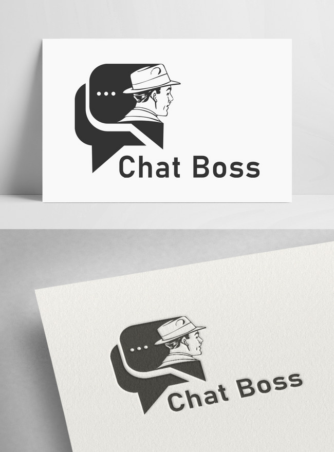 Chat Vector Logo Template, agent logo, logo talk, vape logo