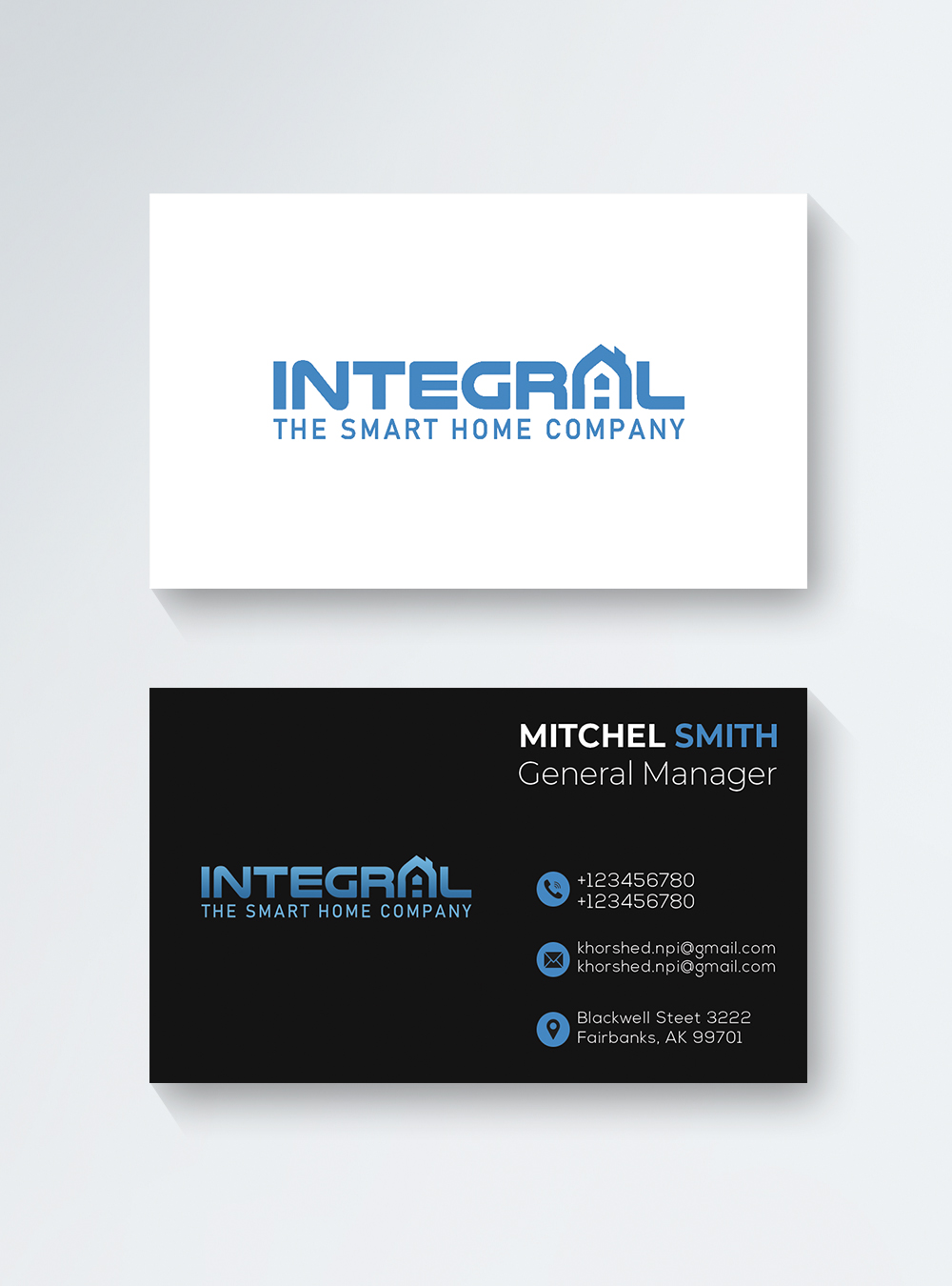 Duotone creative business card template image_picture free download ...