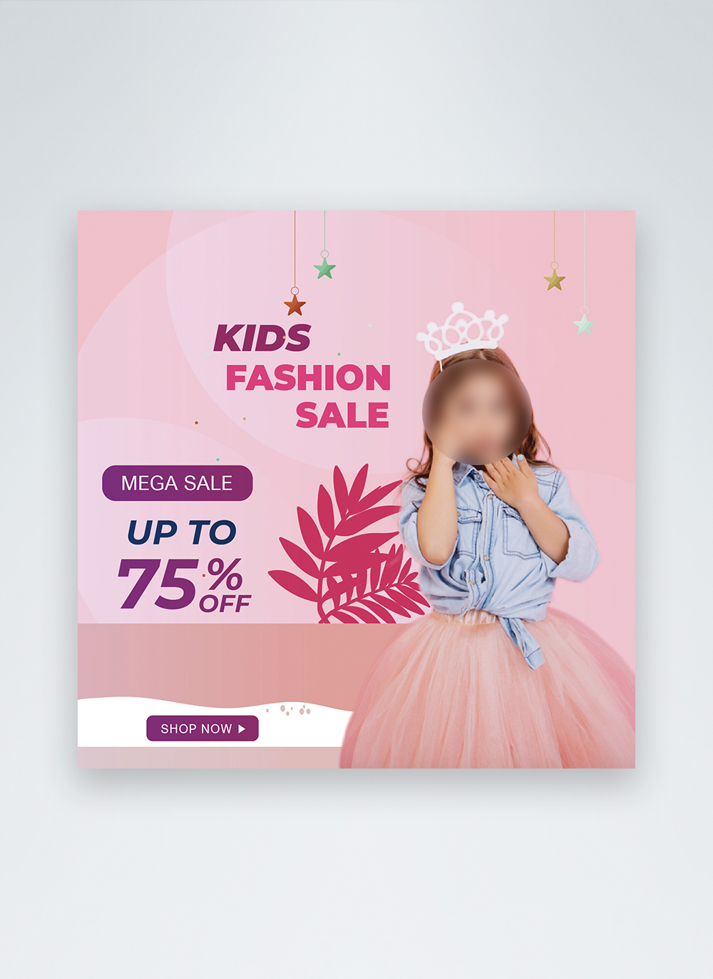 Pink kids fashion sale social media post template image_picture free ...