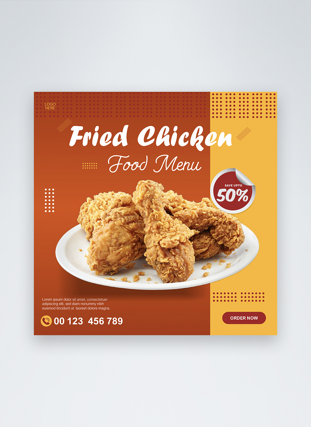 Download Attractive Fried Chicken Discount Social Media Post Template Image Picture Free Download 450014789 Lovepik Com