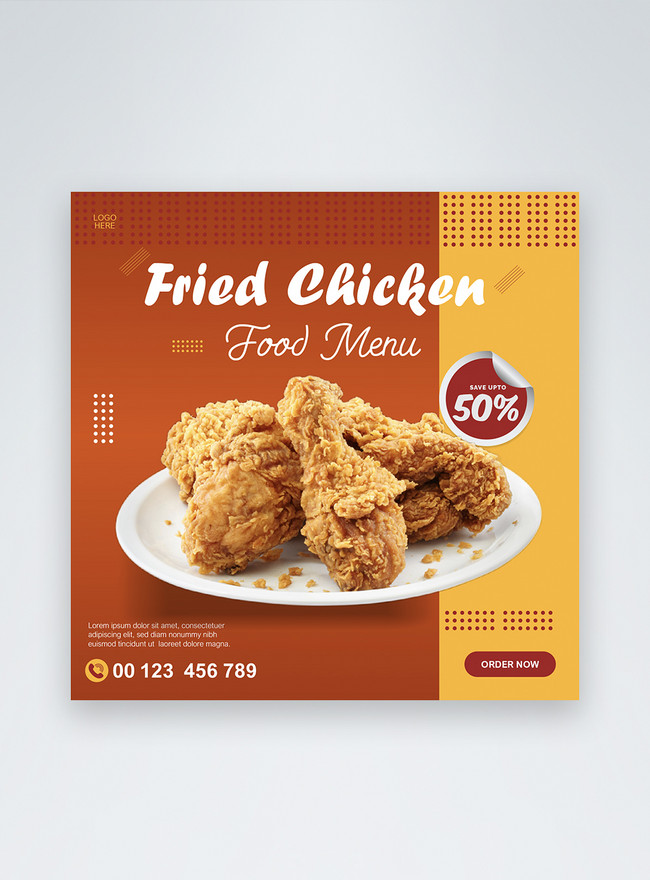 Download Attractive Fried Chicken Discount Social Media Post Template Image Picture Free Download 450014789 Lovepik Com