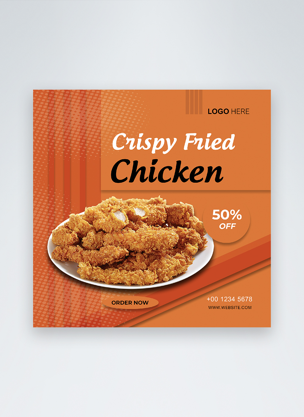 Download Crispy Fried Chicken Social Media Post Template Image Picture Free Download 450014808 Lovepik Com