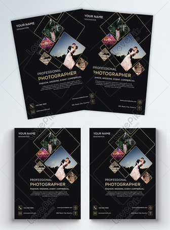 Download Stylish Black And Yellow Photography Flyer Template Image Picture Free Download 450017580 Lovepik Com PSD Mockup Templates