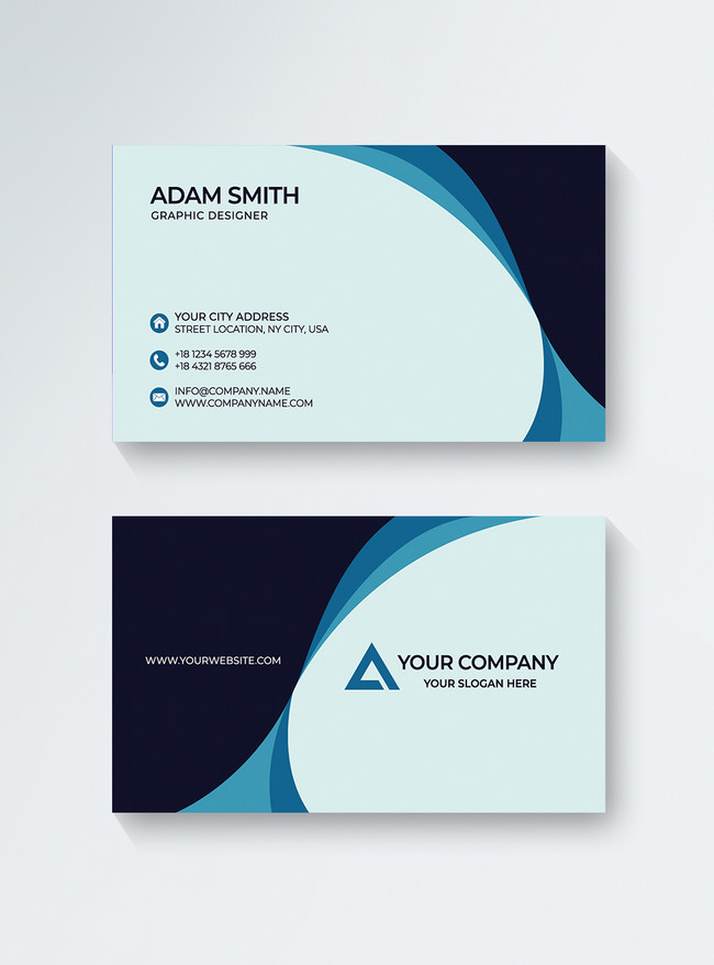 Modern Blue Corporate Business Card Template Image Picture Free Download Lovepik Com