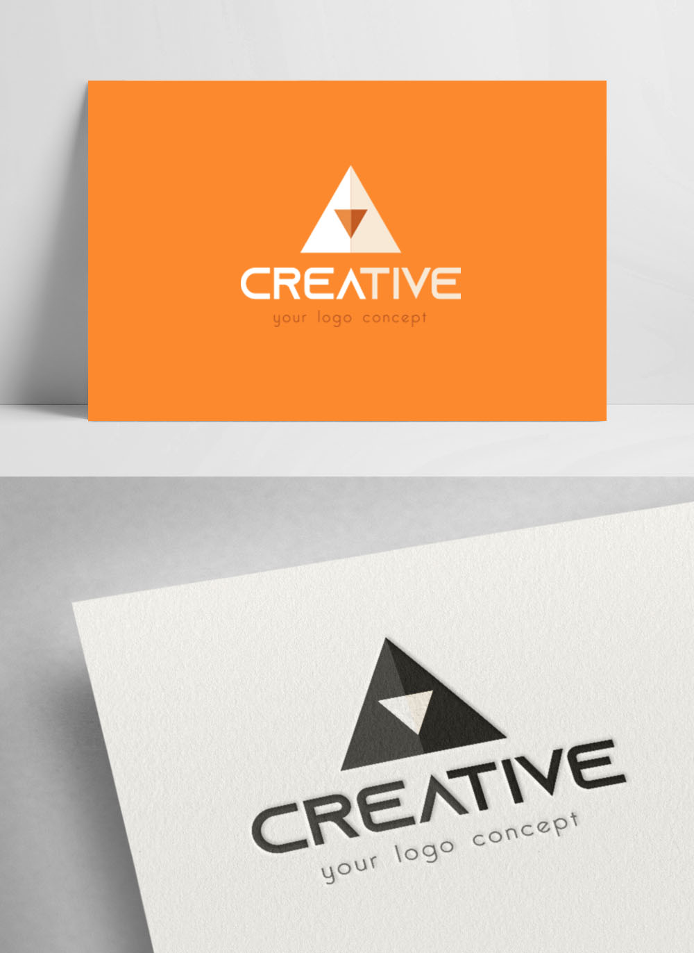 Logo Kreatif Duotone Triangle Ai, profesional logo, logo, duotone logo