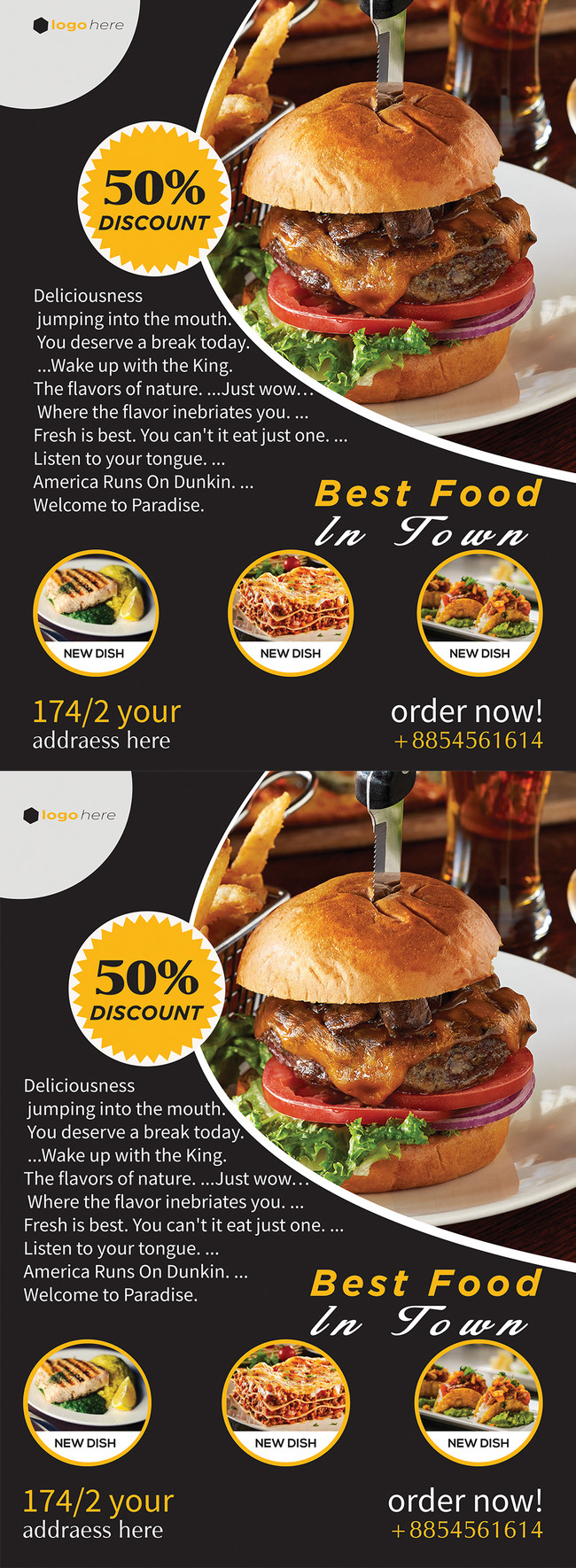 Delicous burger discount flyer template image_picture free 