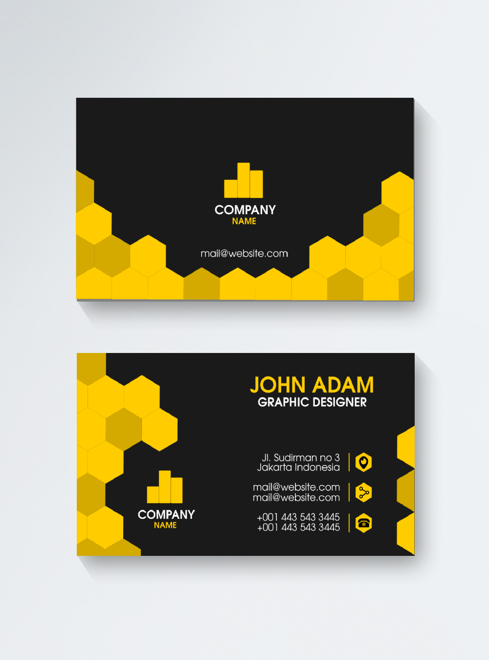 abstract beehive business card template image_picture free