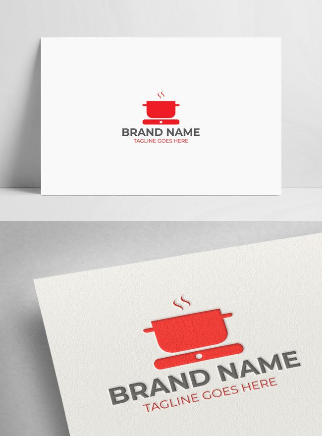 Red cartoon kitchen logo template image_picture free download  
