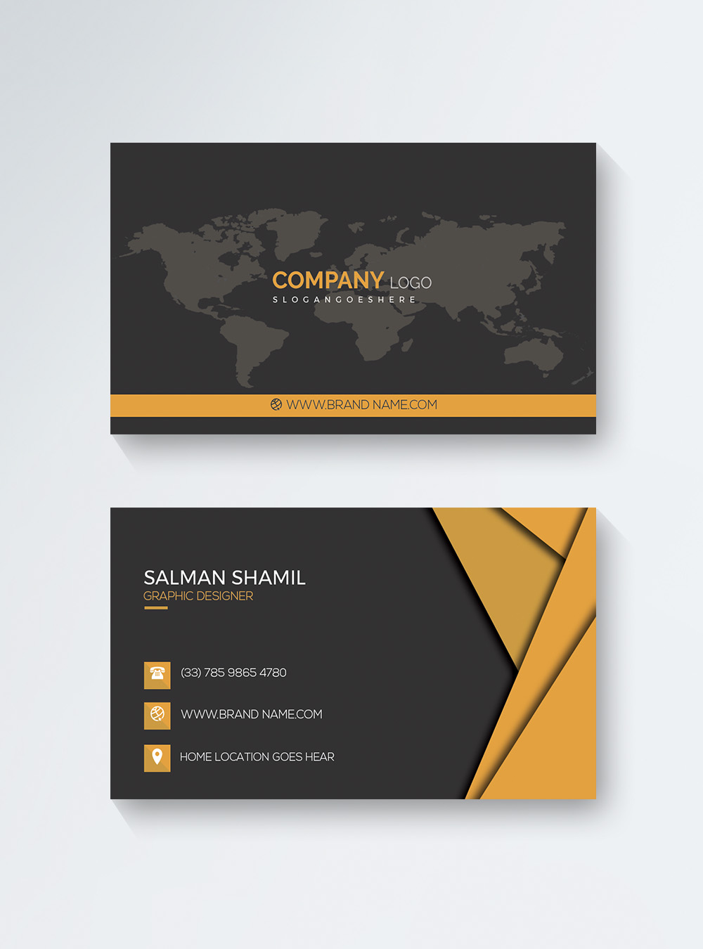 Download Yellow And Black Business Card Template Image Picture Free Download 450034787 Lovepik Com PSD Mockup Templates