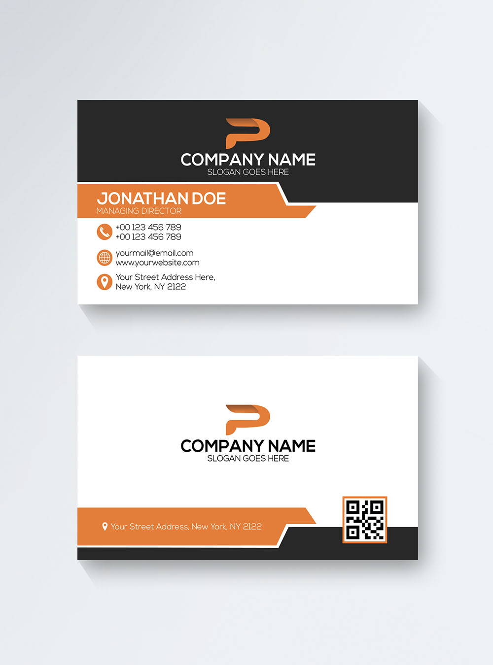 Attractive modern business card template image_picture free download ...