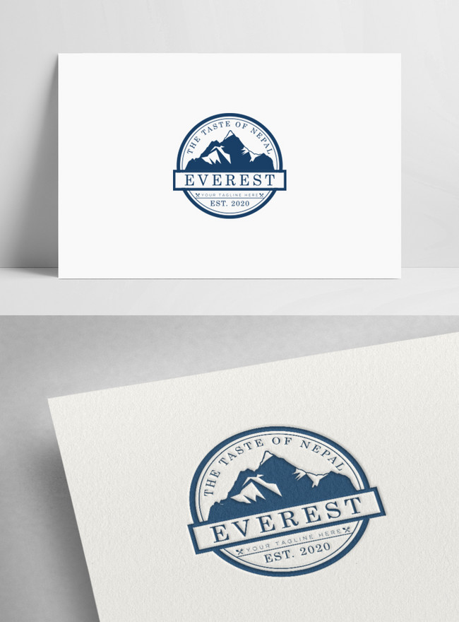 Mount everest logo with retro style design Stock Vector | Adobe Stock