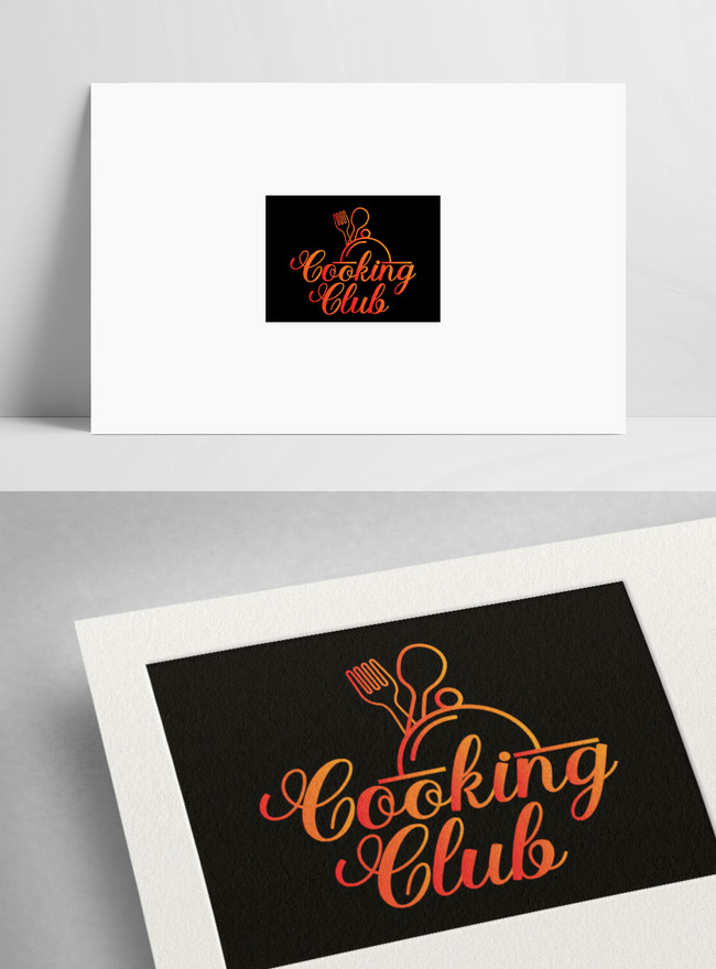 Gradient creative cooking club logo template image_picture free download  