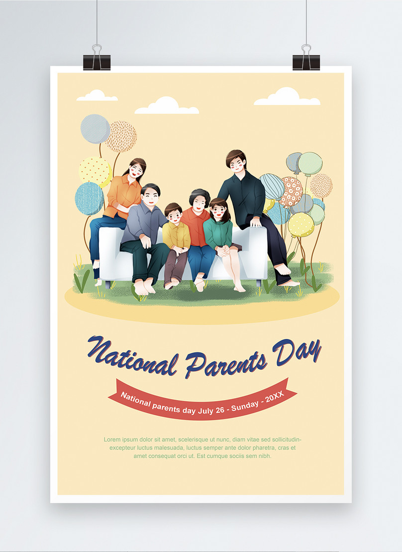National parents day poster template image_picture free download With Parent Flyer Templates