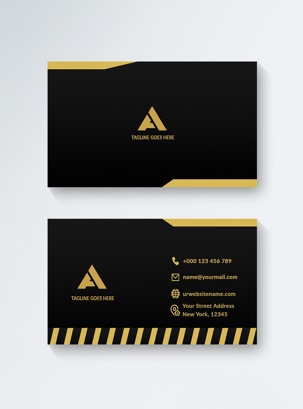 Download Black And Yellow Company Business Card Template Image Picture Free Download 450011364 Lovepik Com PSD Mockup Templates