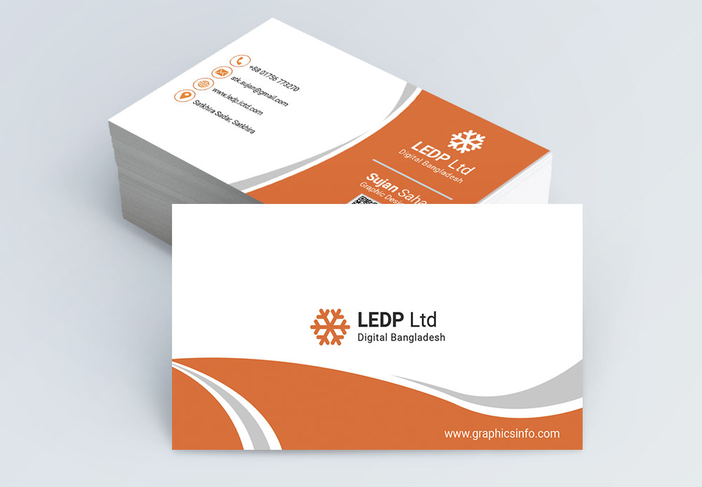 Business Card Orange Images, HD Pictures For Free Vectors & PSD Download -  