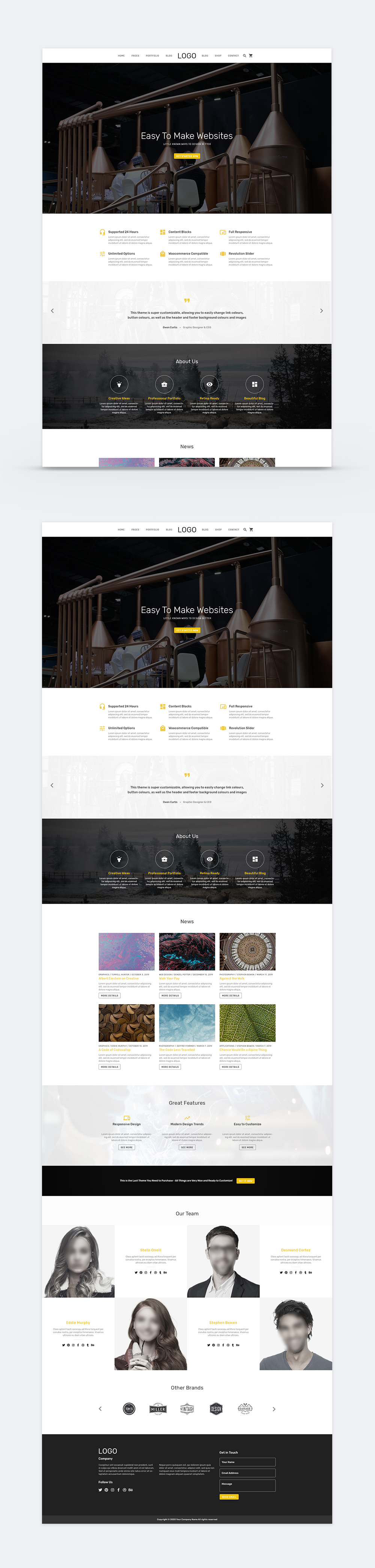 Simple modern company business web page ui template image_picture free ...