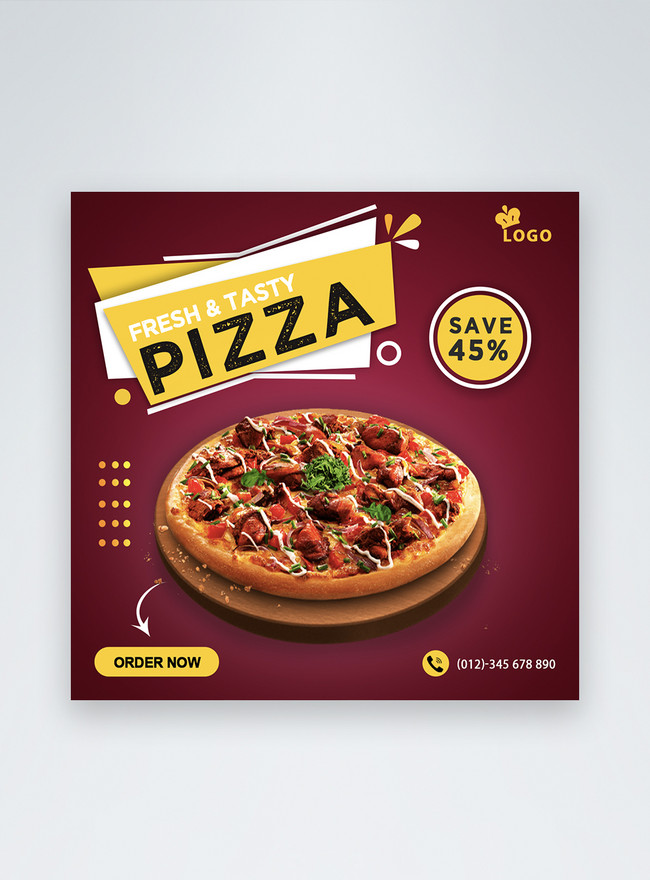 Fresh and tasty pizza discount social media post template image_picture ...