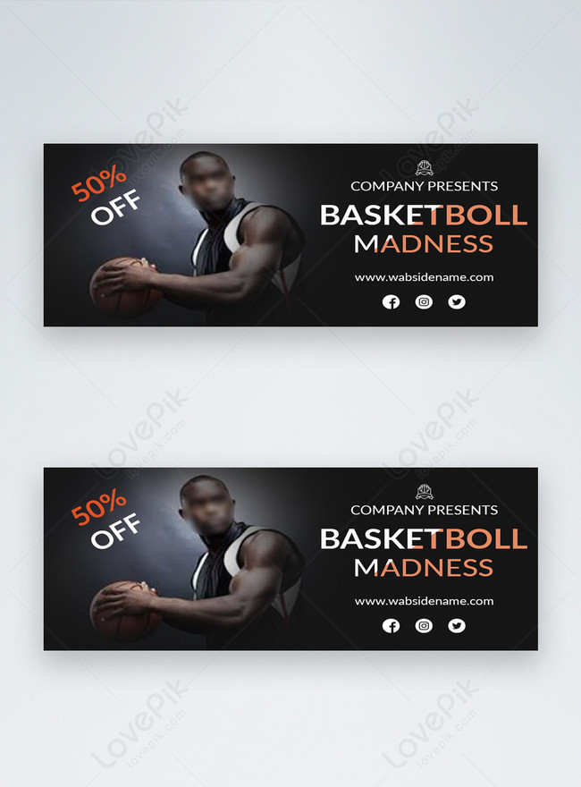 Portada Para Facebook De Basketboll Cool Sport Style En Negro | Descarga  Plantilla de diseño PSD Gratuita - Lovepik