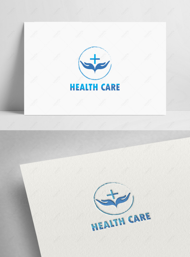 Blue Creative Health Care Logo Template, health logo, medical logo, doctor logo