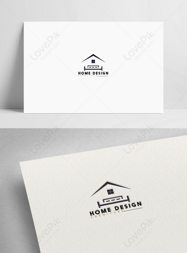 Black Simple Home Logo Template, black logo, home love logo, simple logo