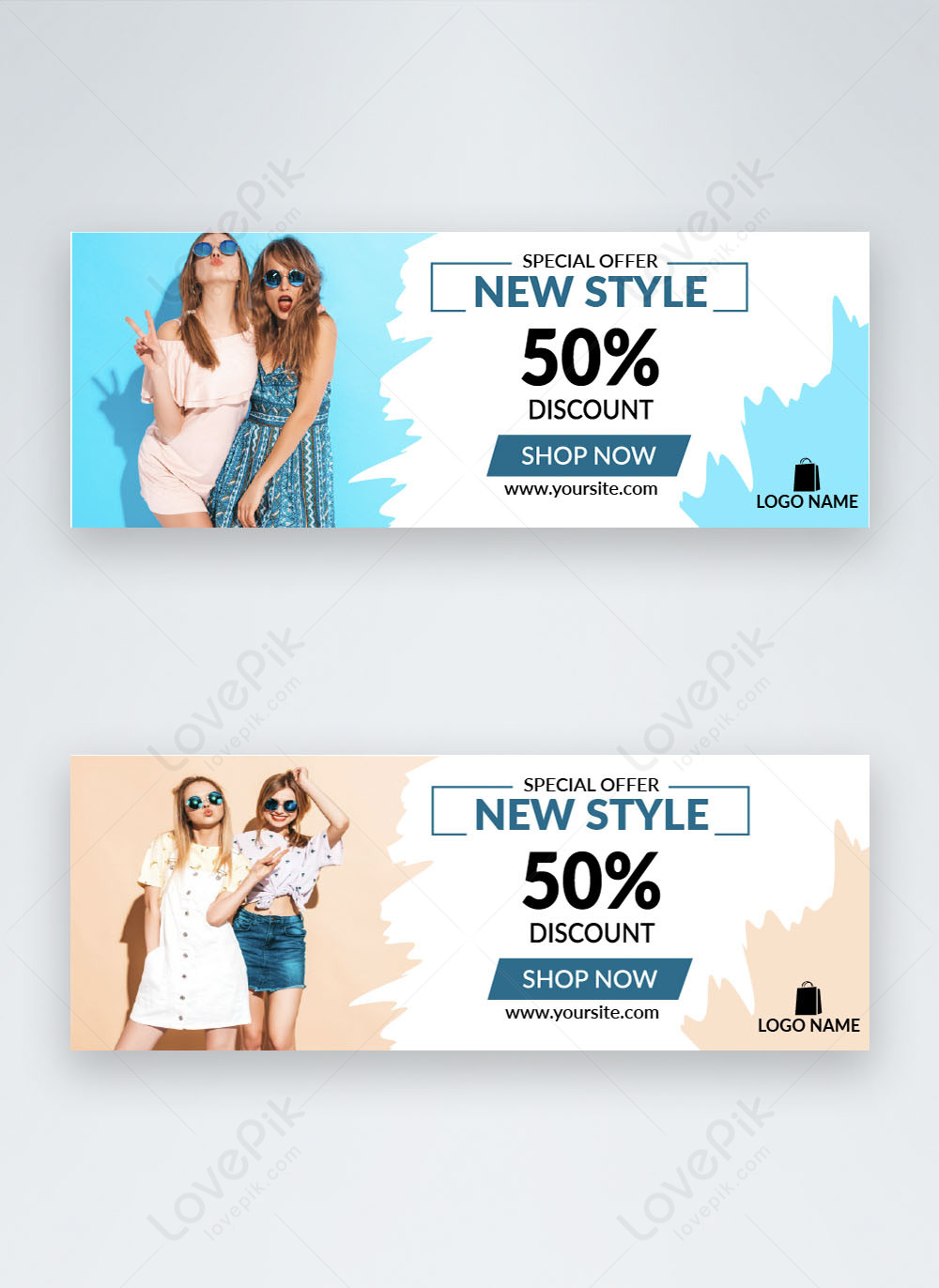 Pink And Blue Fashion Facebook Cover Template Image_Picture Free Download  450034568_Lovepik.Com