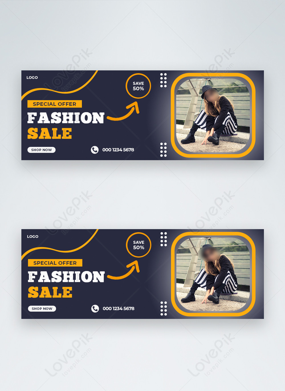 Yellow modern fashion sale facebook cover template image_picture free ...