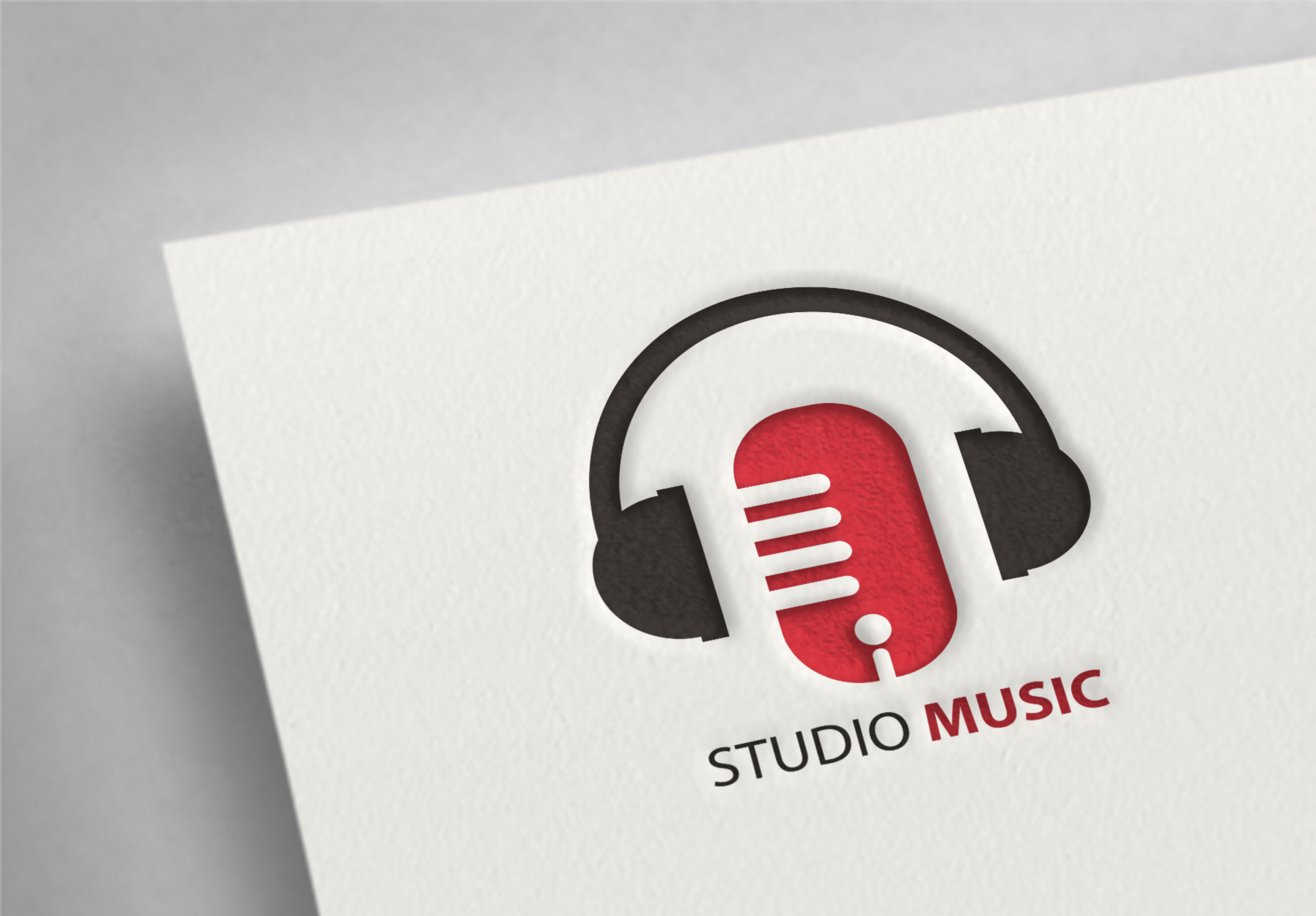 Music Studio Logo Design Template Black | Free Design Template