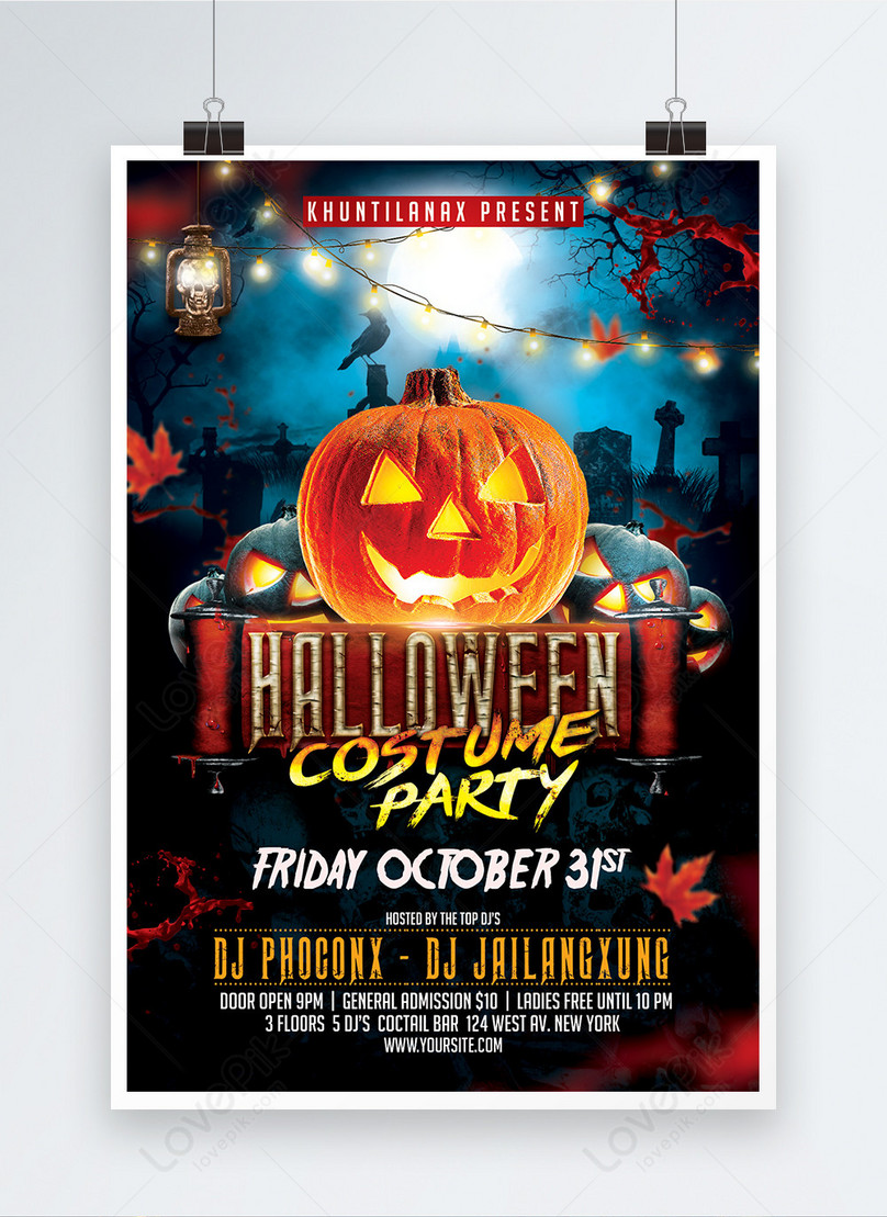 Halloween costume party poster template image_picture free With Regard To Halloween Costume Party Flyer Templates
