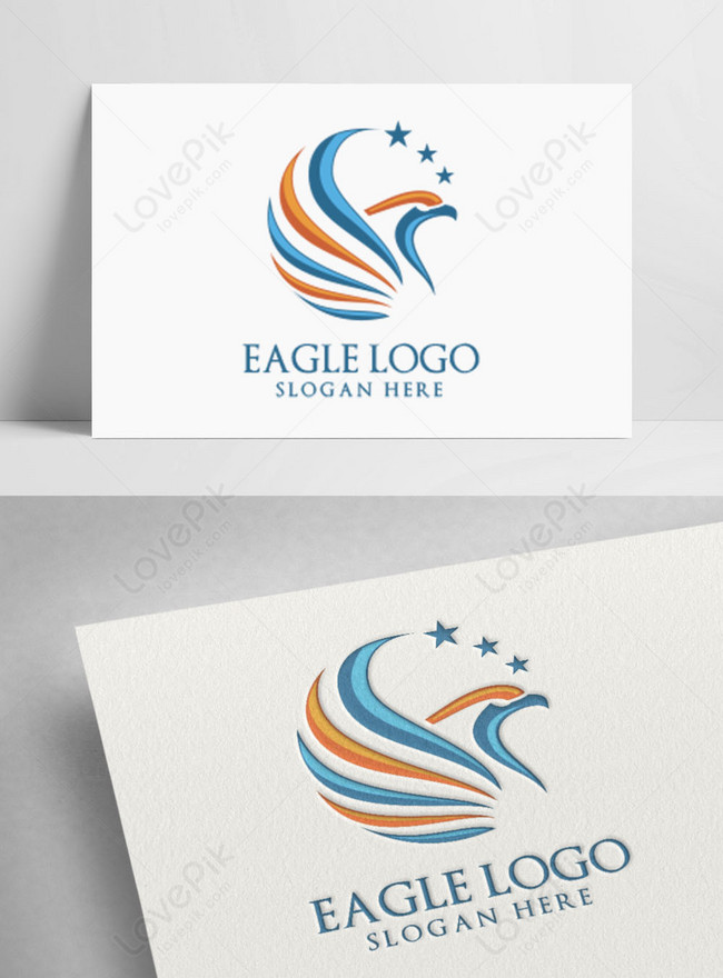 Logotipo De águila Azul Y Amarilla | Descarga Plantilla de diseño PSD  Gratuita - Lovepik